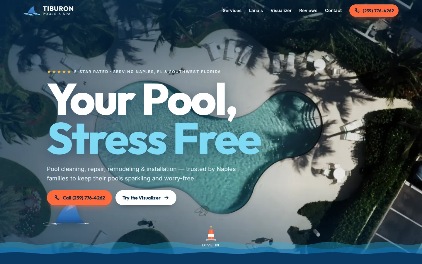 Tiburon Pools & Spa website
